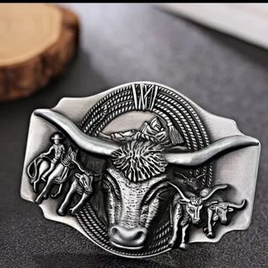 Brand New longhorn steer western style belt buckle approximately 3.5x2.5